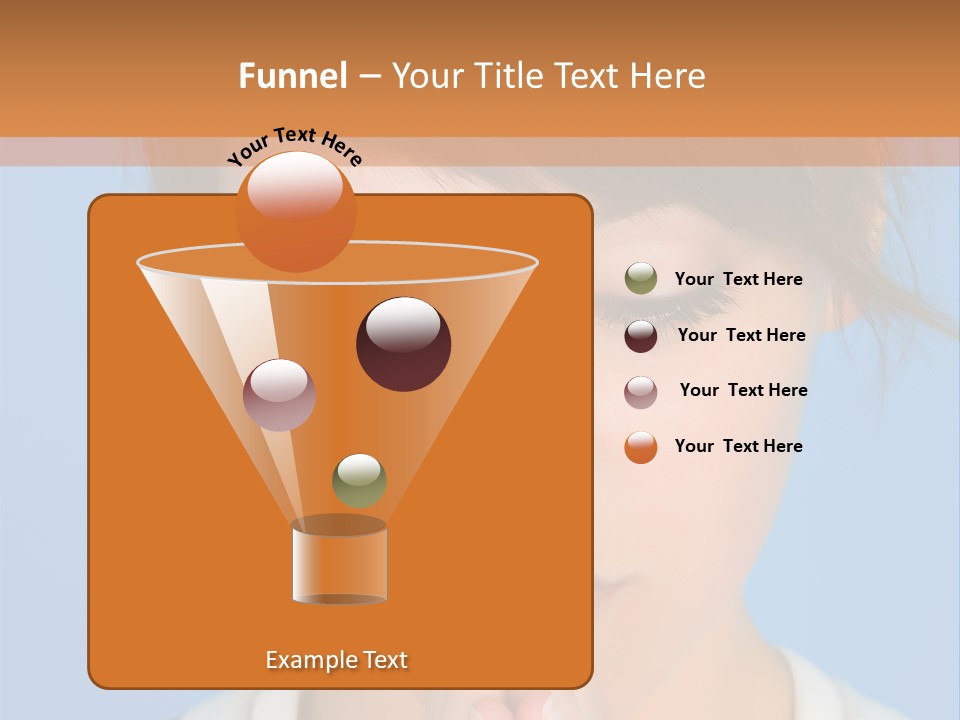 Portrait And Closeup View Of A Young Beautiful Girl PowerPoint Template
