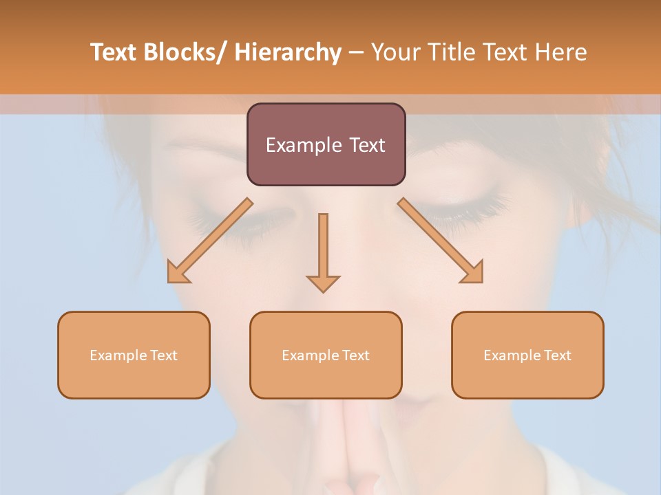 Portrait And Closeup View Of A Young Beautiful Girl PowerPoint Template