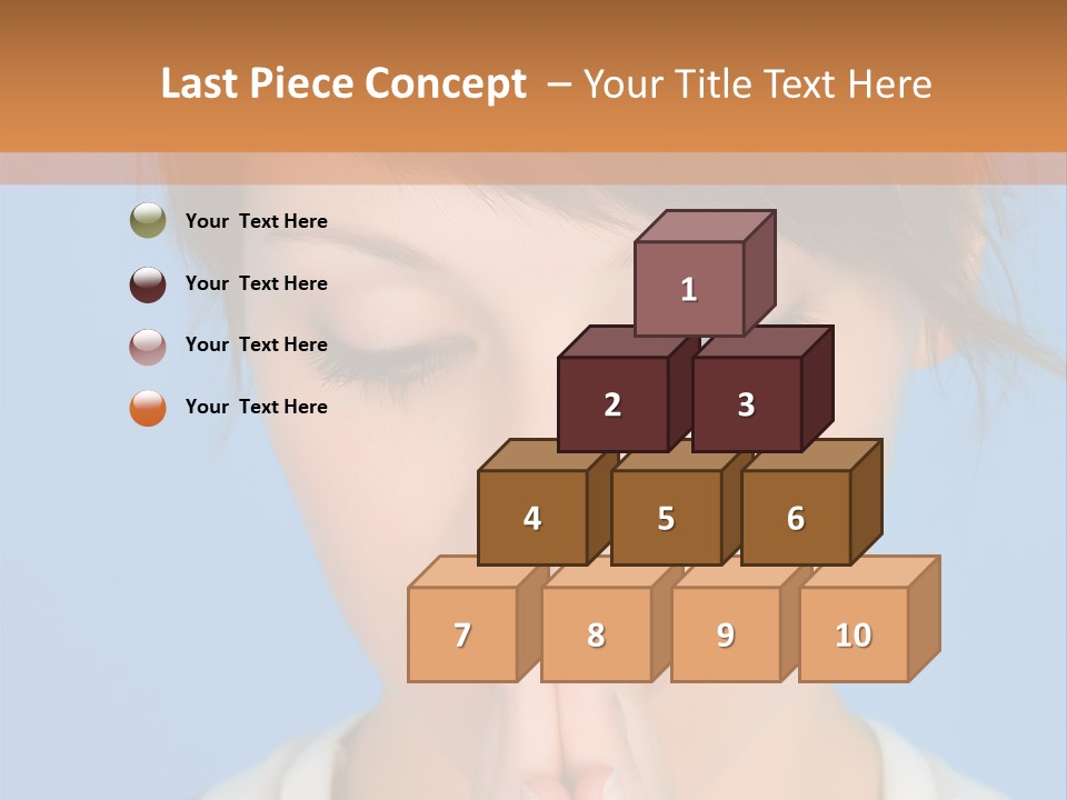 Portrait And Closeup View Of A Young Beautiful Girl PowerPoint Template