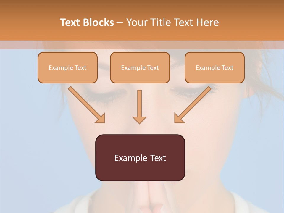 Portrait And Closeup View Of A Young Beautiful Girl PowerPoint Template