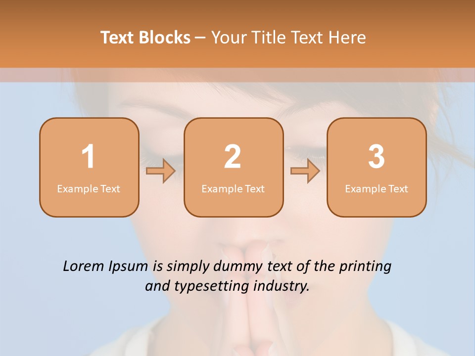 Portrait And Closeup View Of A Young Beautiful Girl PowerPoint Template