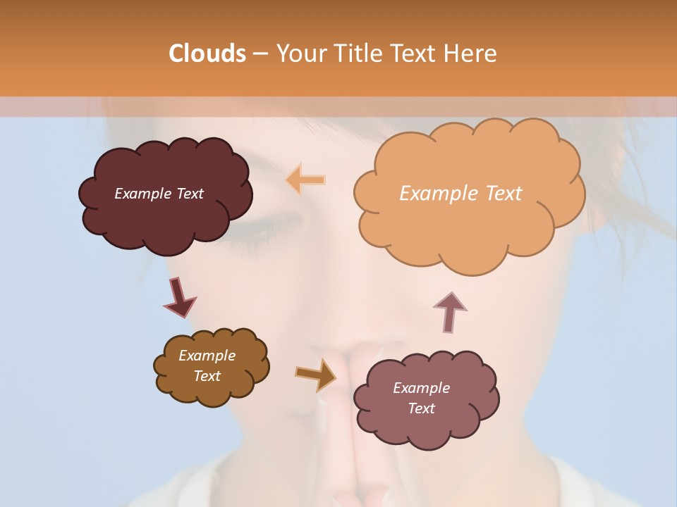 Portrait And Closeup View Of A Young Beautiful Girl PowerPoint Template