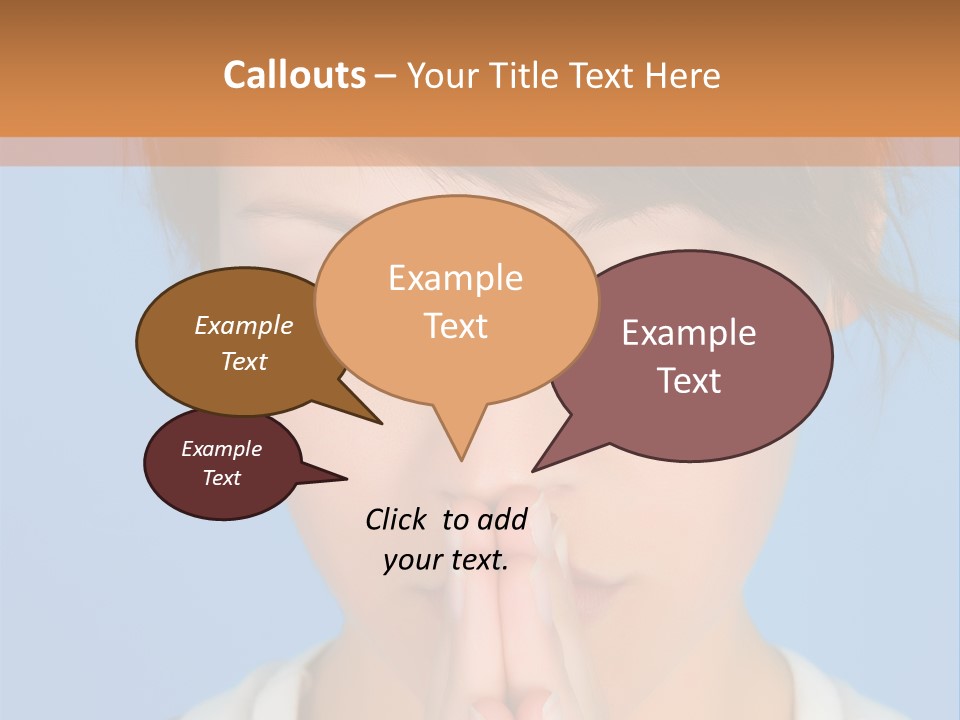 Portrait And Closeup View Of A Young Beautiful Girl PowerPoint Template