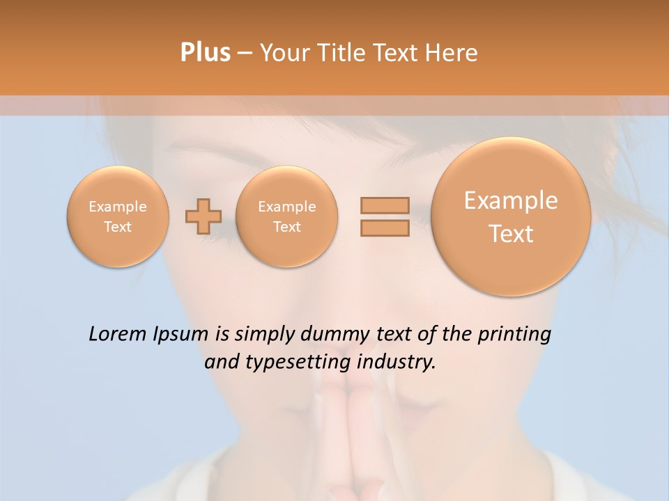 Portrait And Closeup View Of A Young Beautiful Girl PowerPoint Template