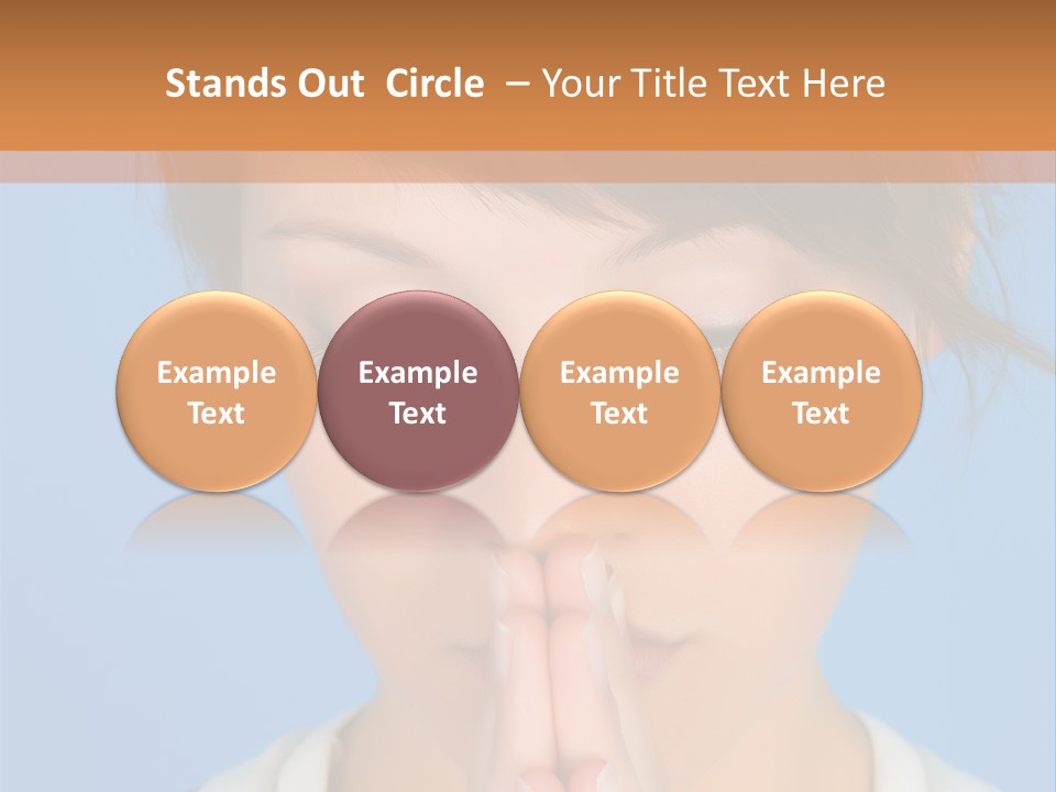 Portrait And Closeup View Of A Young Beautiful Girl PowerPoint Template