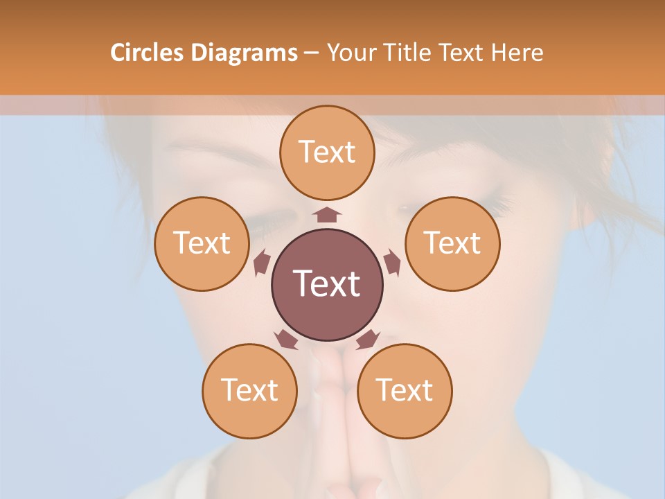 Portrait And Closeup View Of A Young Beautiful Girl PowerPoint Template