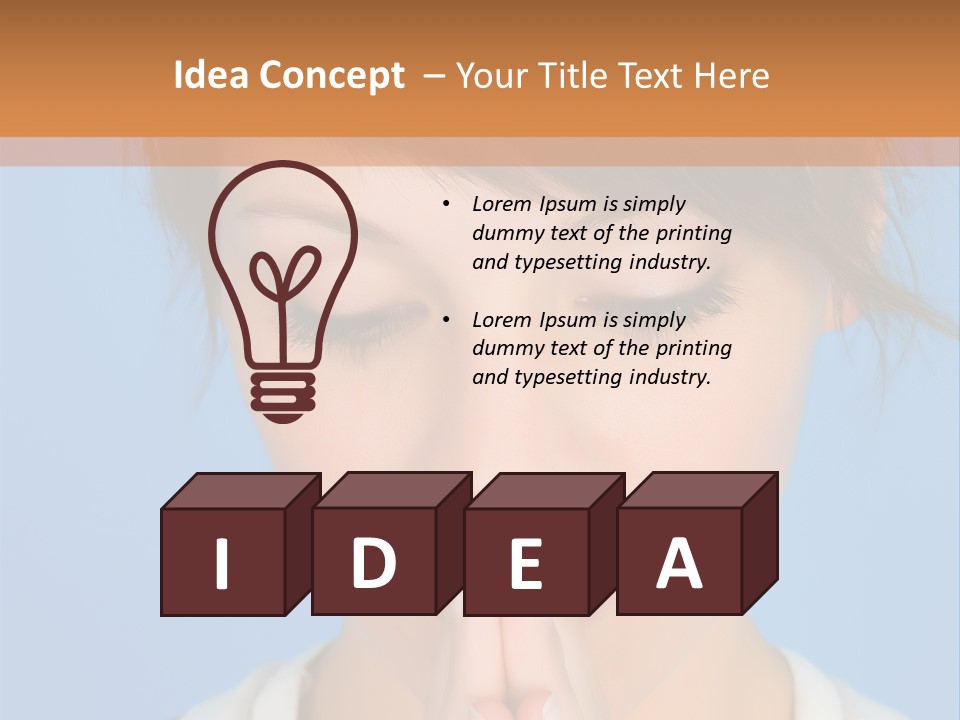 Portrait And Closeup View Of A Young Beautiful Girl PowerPoint Template