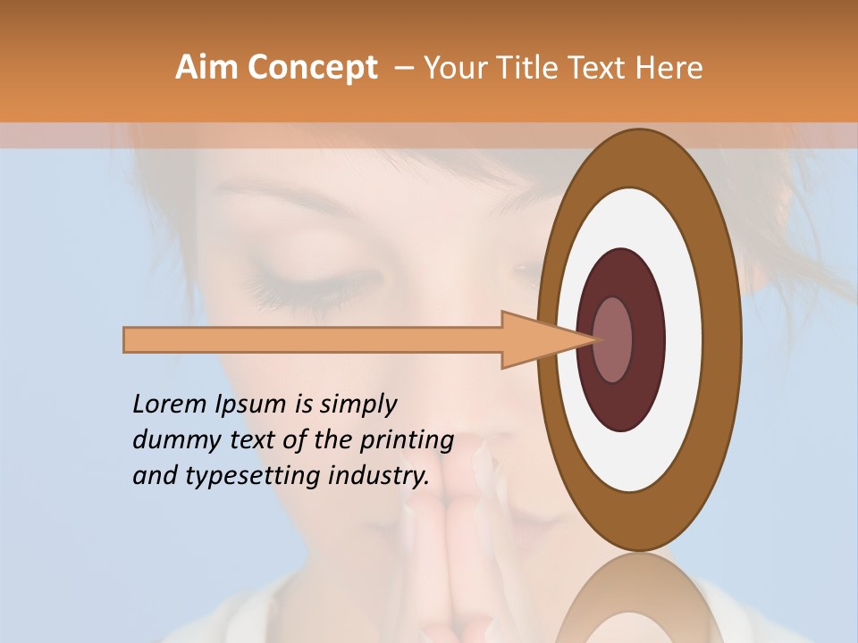 Portrait And Closeup View Of A Young Beautiful Girl PowerPoint Template