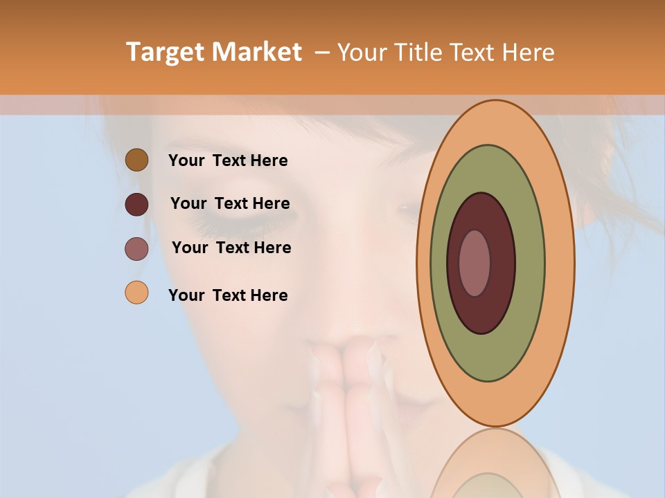 Portrait And Closeup View Of A Young Beautiful Girl PowerPoint Template