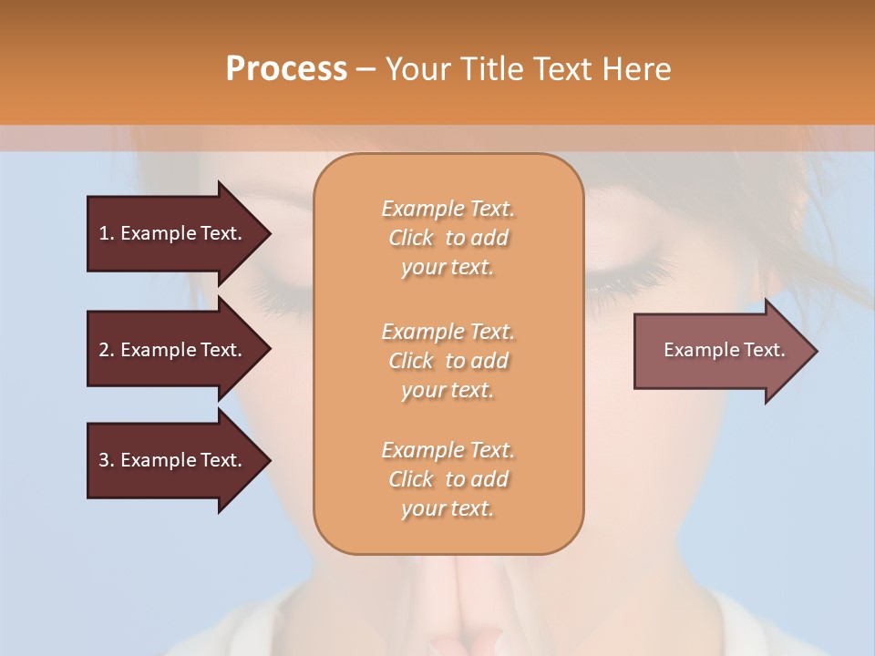 Portrait And Closeup View Of A Young Beautiful Girl PowerPoint Template