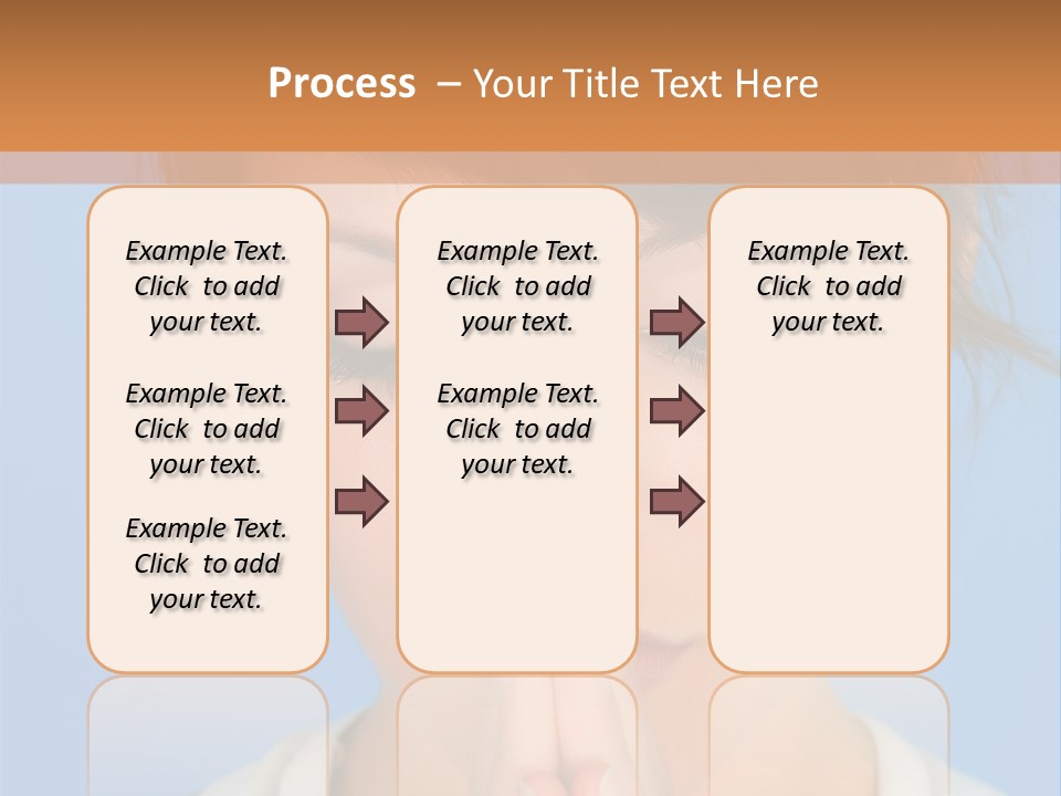 Portrait And Closeup View Of A Young Beautiful Girl PowerPoint Template