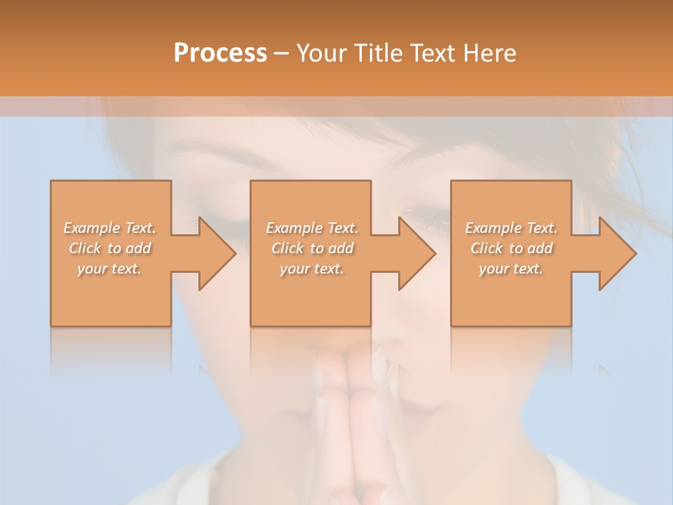 Portrait And Closeup View Of A Young Beautiful Girl PowerPoint Template