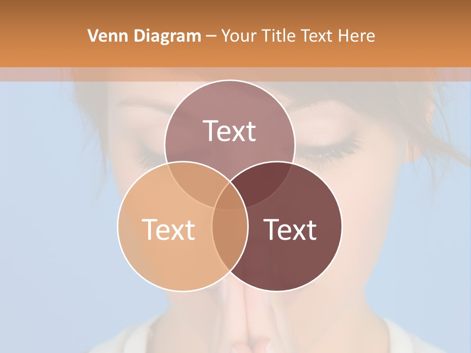 Portrait And Closeup View Of A Young Beautiful Girl PowerPoint Template