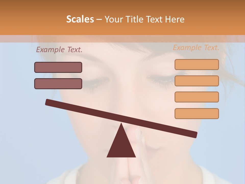 Portrait And Closeup View Of A Young Beautiful Girl PowerPoint Template