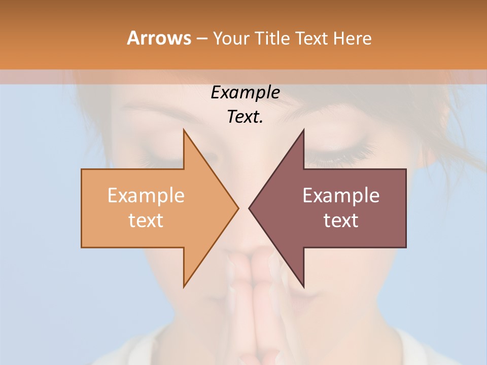 Portrait And Closeup View Of A Young Beautiful Girl PowerPoint Template