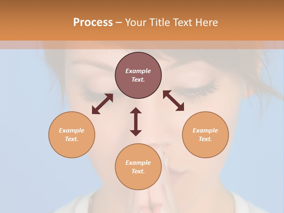 Portrait And Closeup View Of A Young Beautiful Girl PowerPoint Template