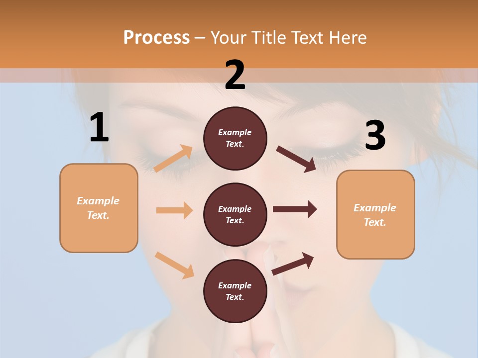 Portrait And Closeup View Of A Young Beautiful Girl PowerPoint Template