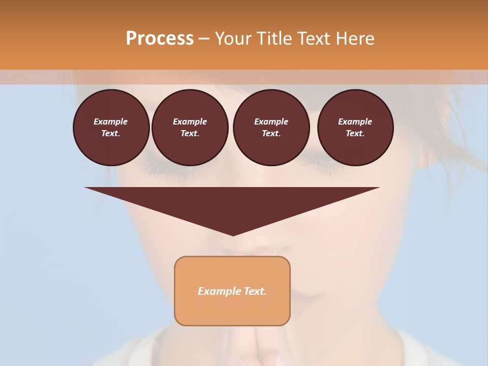 Portrait And Closeup View Of A Young Beautiful Girl PowerPoint Template