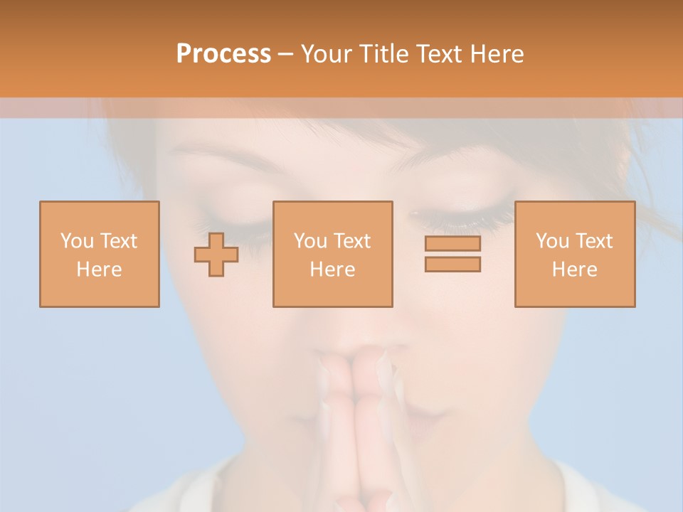 Portrait And Closeup View Of A Young Beautiful Girl PowerPoint Template