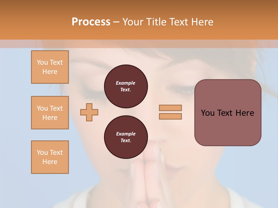 Portrait And Closeup View Of A Young Beautiful Girl PowerPoint Template