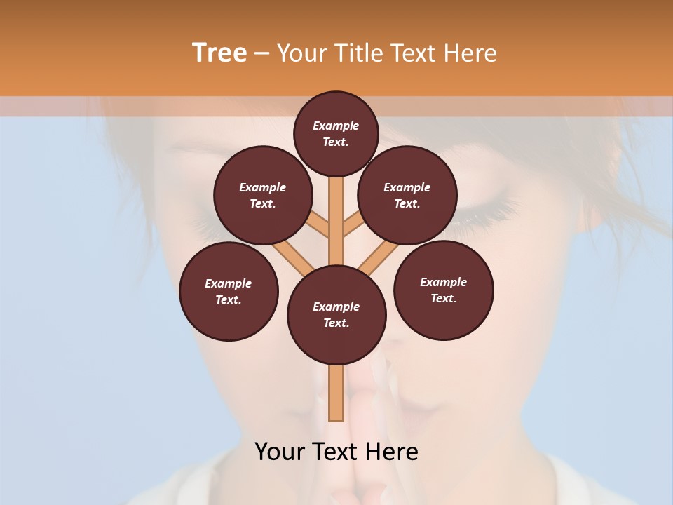 Portrait And Closeup View Of A Young Beautiful Girl PowerPoint Template