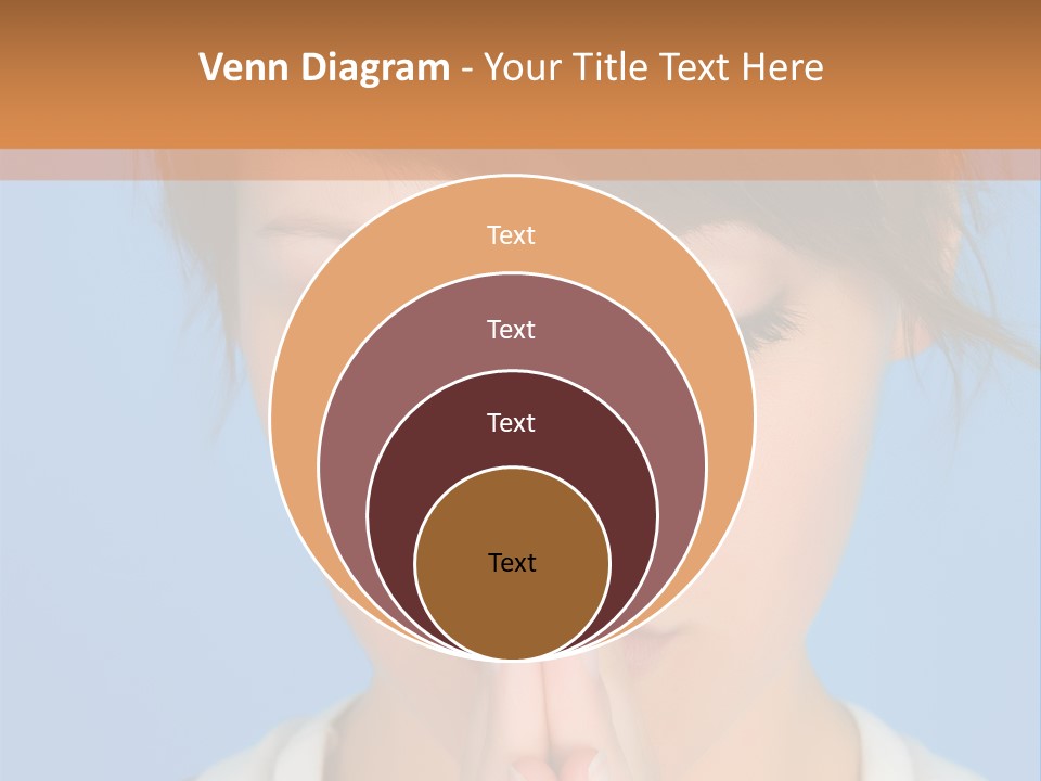 Portrait And Closeup View Of A Young Beautiful Girl PowerPoint Template