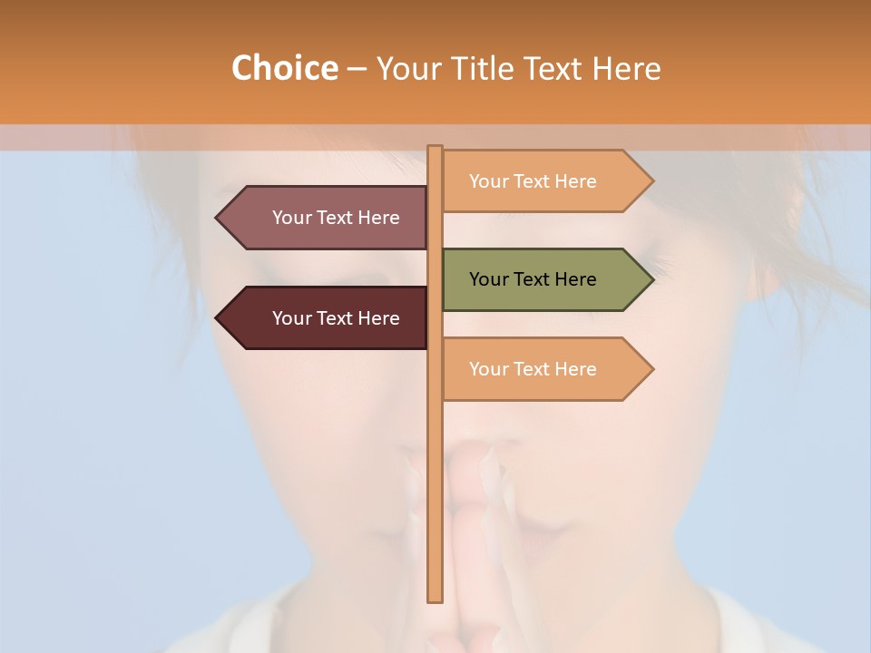 Portrait And Closeup View Of A Young Beautiful Girl PowerPoint Template