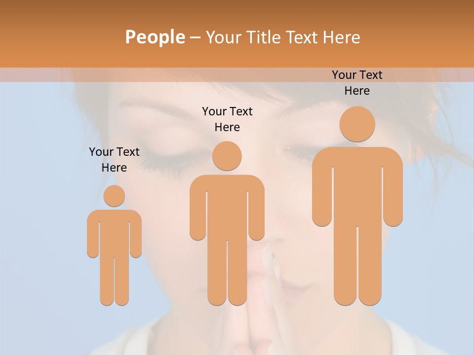 Portrait And Closeup View Of A Young Beautiful Girl PowerPoint Template