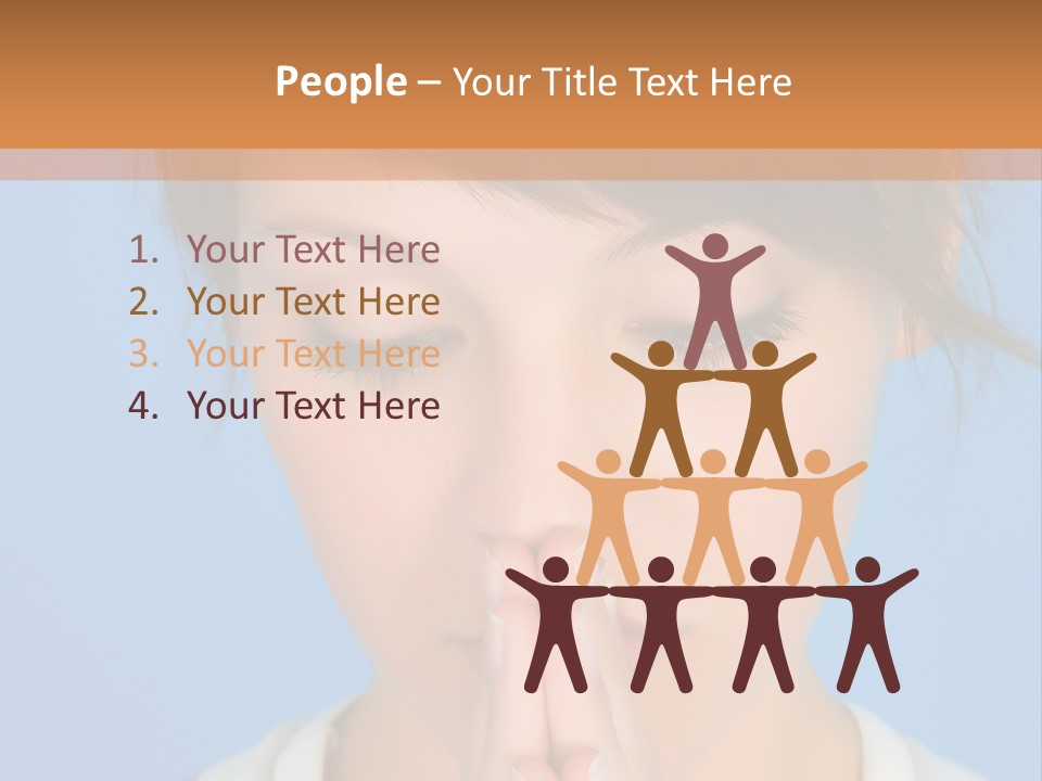 Portrait And Closeup View Of A Young Beautiful Girl PowerPoint Template