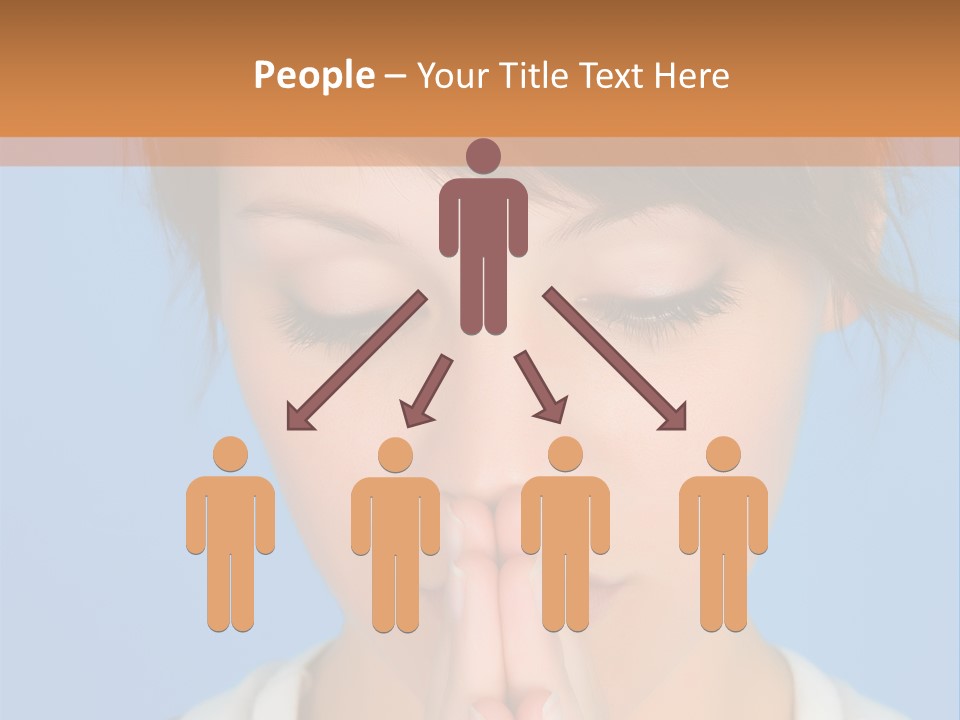 Portrait And Closeup View Of A Young Beautiful Girl PowerPoint Template