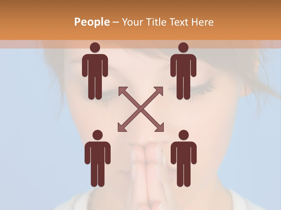 Portrait And Closeup View Of A Young Beautiful Girl PowerPoint Template