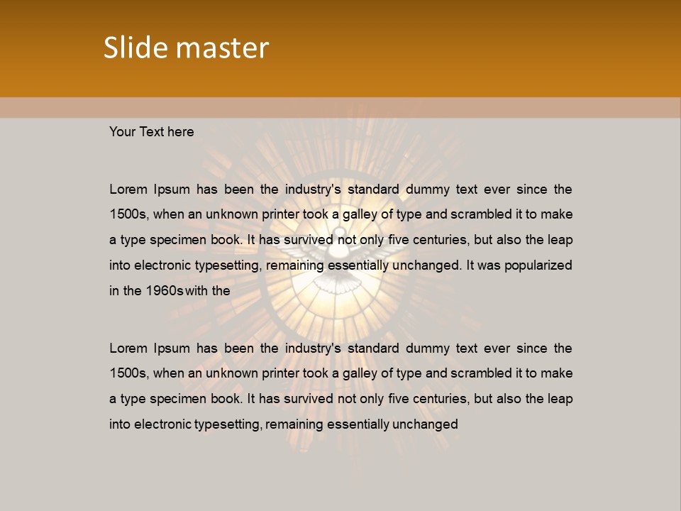 A Clock On A Wall In A Dark Room PowerPoint Template