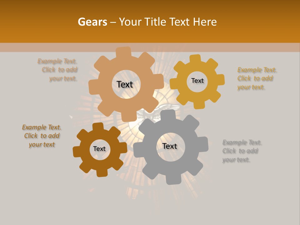 A Clock On A Wall In A Dark Room PowerPoint Template