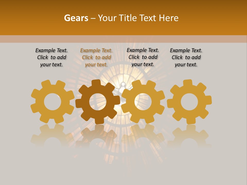 A Clock On A Wall In A Dark Room PowerPoint Template