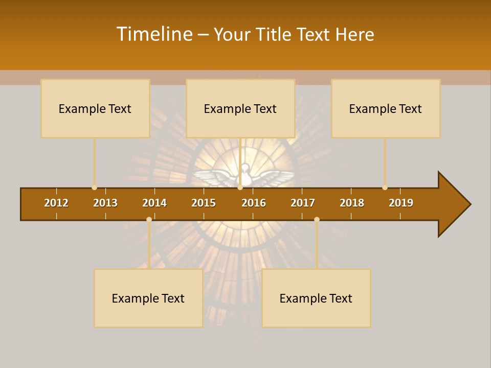 A Clock On A Wall In A Dark Room PowerPoint Template