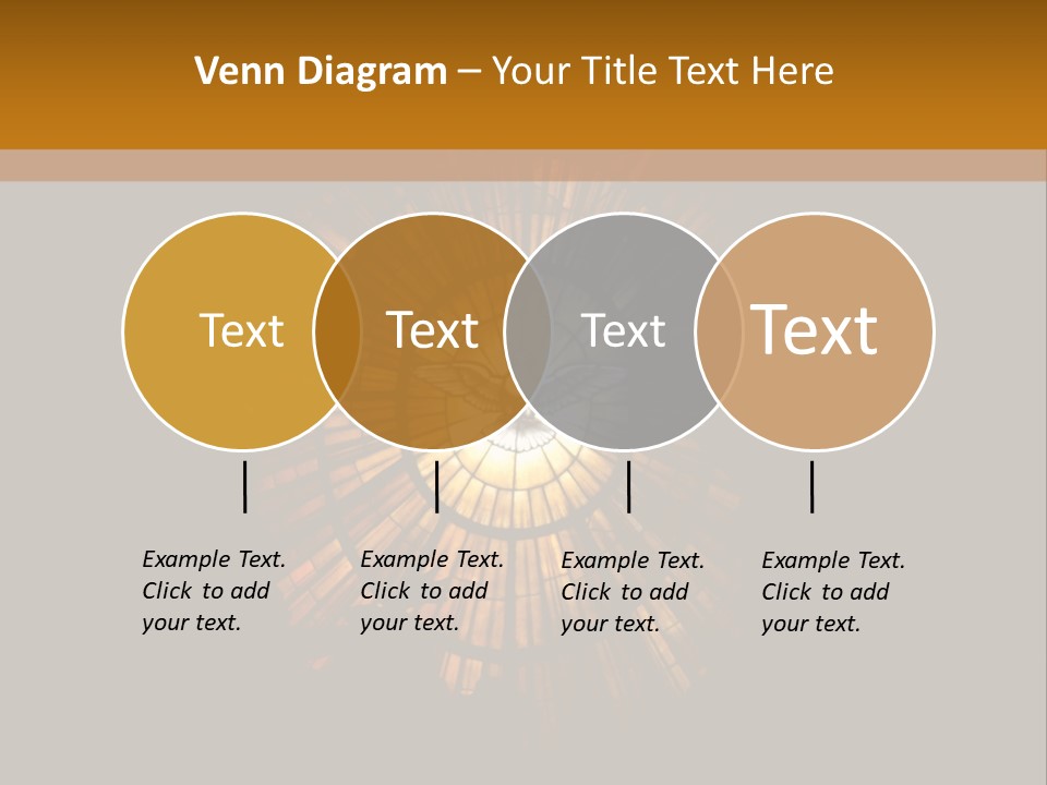 A Clock On A Wall In A Dark Room PowerPoint Template