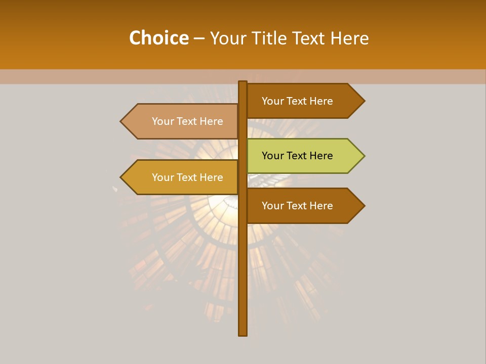 A Clock On A Wall In A Dark Room PowerPoint Template