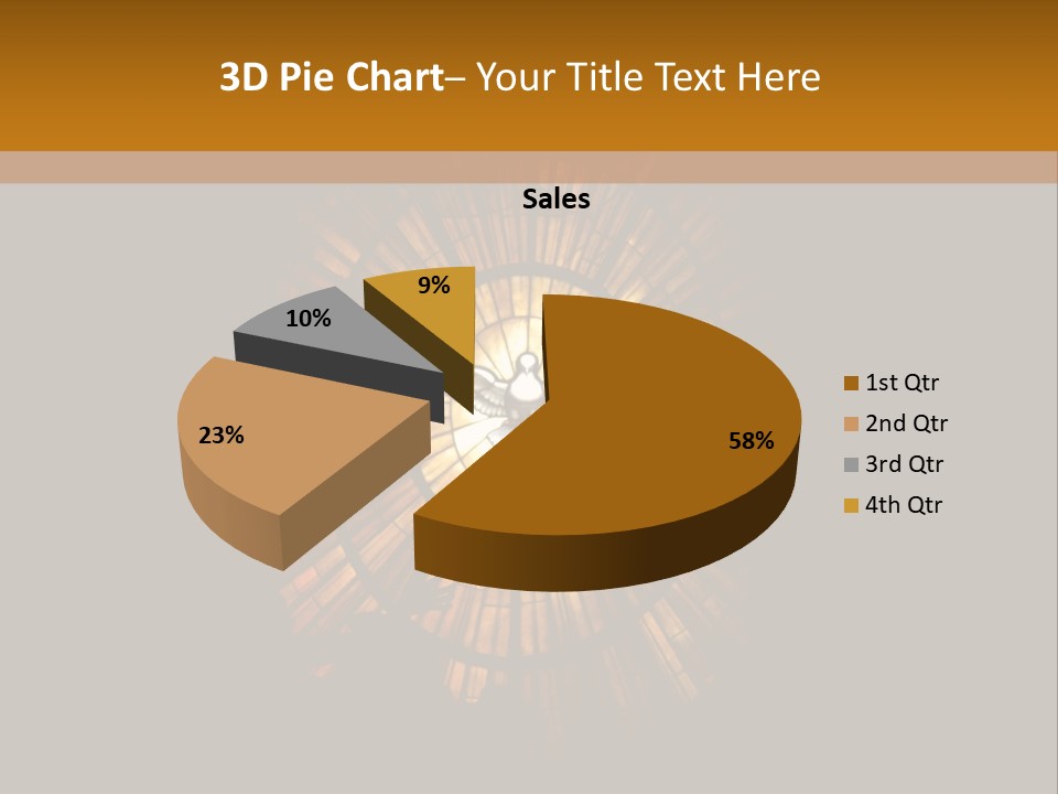 A Clock On A Wall In A Dark Room PowerPoint Template