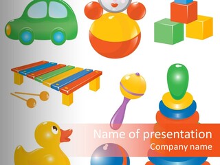 Baby Toy Icon Set. Vector-Illustration Stock Vector Illustration: PowerPoint Template