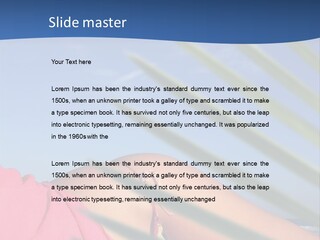 Woman In Kaftan On The Beach With Palm Foliage Foreground PowerPoint Template