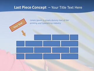 Woman In Kaftan On The Beach With Palm Foliage Foreground PowerPoint Template