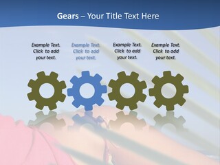 Woman In Kaftan On The Beach With Palm Foliage Foreground PowerPoint Template