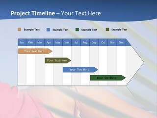 Woman In Kaftan On The Beach With Palm Foliage Foreground PowerPoint Template