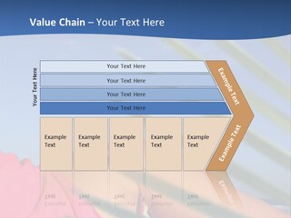 Woman In Kaftan On The Beach With Palm Foliage Foreground PowerPoint Template