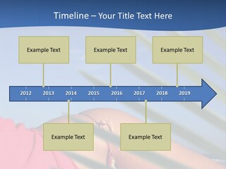 Woman In Kaftan On The Beach With Palm Foliage Foreground PowerPoint Template