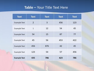 Woman In Kaftan On The Beach With Palm Foliage Foreground PowerPoint Template