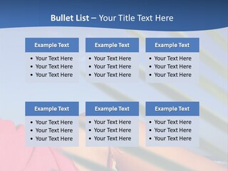 Woman In Kaftan On The Beach With Palm Foliage Foreground PowerPoint Template