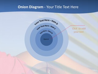 Woman In Kaftan On The Beach With Palm Foliage Foreground PowerPoint Template