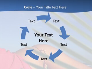 Woman In Kaftan On The Beach With Palm Foliage Foreground PowerPoint Template