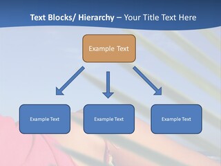 Woman In Kaftan On The Beach With Palm Foliage Foreground PowerPoint Template